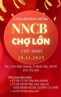 CÔNG BỐ HOẠT ĐỘNG NNCB CHỢ LỚN - TP HỒ CHÍ MINH